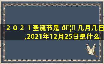 ２０２１圣诞节是 🦆 几月几日,2021年12月25日是什么节日